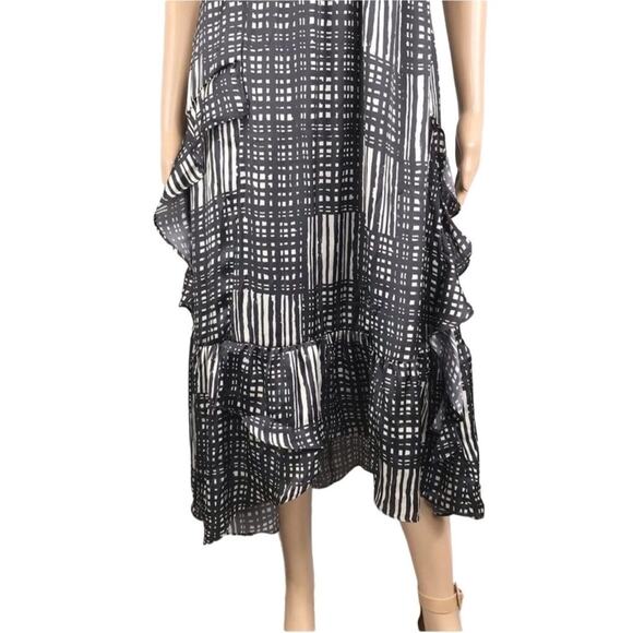 LENON COLLECTION Plaid Asym Midi Dress XS Satin Cami Fairy Boho Whimsygoth NWT - Picture 5 of 13